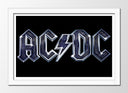 Cuadro enmarcado blanco ACDC Rock