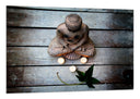 Cuadro buda oriental ,tonos grises, relajacion, meditacion, zen