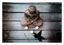 Lámina buda oriental ,tonos grises, relajacion, meditacion, zen