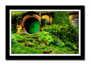 Cuadro enmarcado negro Casa Hobbiton El señor de los Anillos