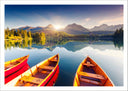 Lámina Paisaje Naturaleza Lago Parque High Tatras Eslovaquia