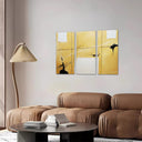 Estancia abstracto en tonos amarillos