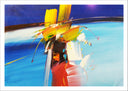 Lámina abstracto, colores azules, frios, relajante