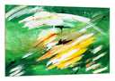 Cuadro abstracto colores verdes, evoca tropical