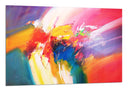 Cuadro abstracto, colores llamativos, tonos rojos