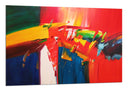 Cuadro abstracto, colores llamativos, tonos rojos