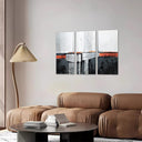 Estancia abstracto combina azul con beige