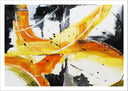 Lámina abstracto, colores vivos amarillo con negro