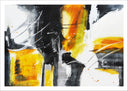 Lámina abstracto, colores vivos amarillo con negro