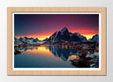 Cuadro enmarcado natural Paisaje Naturaleza Lago Moskenes Noruega