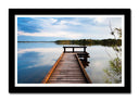 Cuadro enmarcado negro Paisaje Naturaleza Lago Groningen
