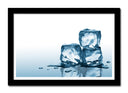 Cuadro enmarcado negro cubitos de hielo