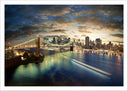Lámina Ciudad New York City, Atardecer