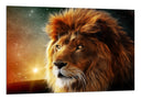 Cuadro leon, naturaleza, fondo universo