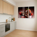 Estancia fresas con chocolate derretido