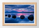 Cuadro enmarcado natural paisaje playa, anochecer,relax