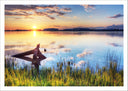 Lámina Paisaje Naturaleza Lago Laguna Atardecer