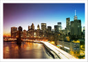 Lámina Ciudad Nueva York, atardecer