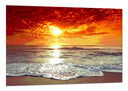 Cuadro paisaje playa, atardeder,colores calidos