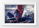 Cuadro enmarcado blanco spiderman, marvel, supreheroe