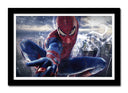 Cuadro enmarcado negro spiderman, marvel, supreheroe