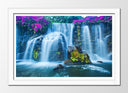 Cuadro enmarcado blanco Paisaje Naturaleza Lago Laguna Río Cascada