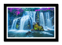 Cuadro enmarcado negro Paisaje Naturaleza Lago Laguna Río Cascada