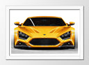 Cuadro enmarcado blanco Coche Deportivo Lotus