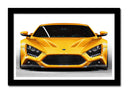 Cuadro enmarcado negro Coche Deportivo Lotus