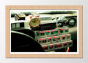 Cuadro enmarcado natural regreso al futuro, mandos del coche