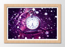 Cuadro enmarcado natural reloj de bolsillo, vintage, retro
