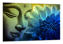 Cuadro buda oriental ,azules, amarillos, relajacion, meditacion, zen