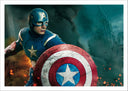 Lámina capitan america, marvel, superheroe