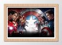 Cuadro enmarcado natural civil war, marvel, superheroes