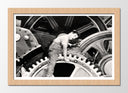 Cuadro enmarcado natural charles chaplin, blanco y negro