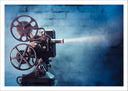 Lámina cine antiguo, proyector, retro, vintage