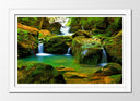 Cuadro enmarcado blanco Paisaje Naturaleza Lago Laguna Río Cascada