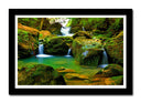 Cuadro enmarcado negro Paisaje Naturaleza Lago Laguna Río Cascada