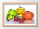 Cuadro enmarcado natural fruta de cristal colores vivos