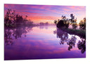 Cuadro Paisaje Naturaleza Lago Laguna Arbol Atardecer