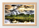 Cuadro enmarcado natural Paisaje Naturaleza Lago Laguna Montaña Atardecer