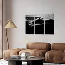 Estancia silueta mujer torso desnudo blanco y negro