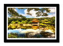 Cuadro enmarcado negro Paisaje Naturaleza Lago Pagoda China
