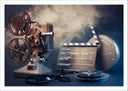 Lámina cine antiguo, proyector, retro, vintage