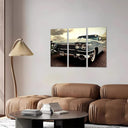 Estancia coche vintage, cadillac antiguo, retro