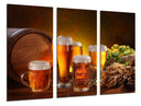 Tríptico bodegon jarras de cerveza, lupulo