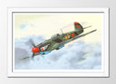 Cuadro enmarcado blanco aviones antiguos, guerra, animado, aviacion