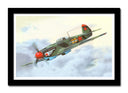 Cuadro enmarcado negro aviones antiguos, guerra, animado, aviacion