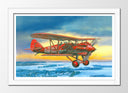 Cuadro enmarcado blanco aviones antiguos, guerra, animado, aviacion