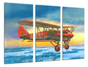 Tríptico aviones antiguos, guerra, animado, aviacion